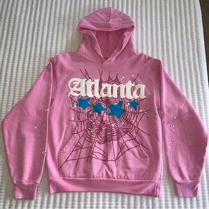 Sp5der Pink Atlanta Hoodie
